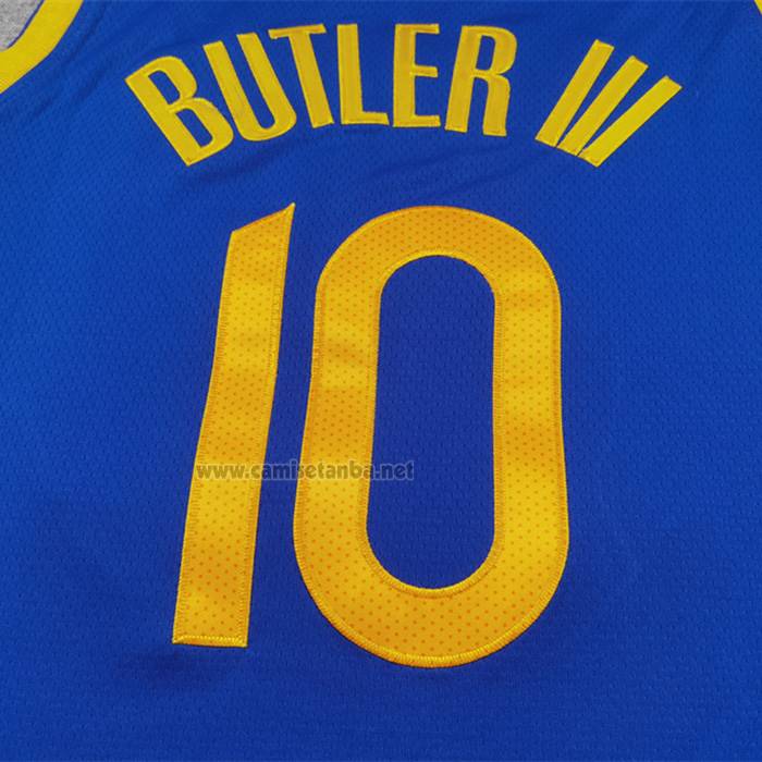 Camiseta Golden State Warriors Jimmy Butler III NO 10 Icon 2024-25 Azul